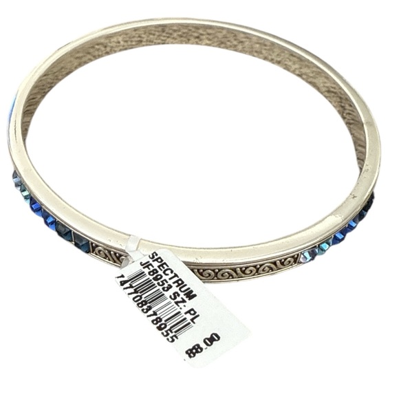 Brighton Silver And Blue Bangle Bracelet, NWT, Womens Brighton Bracelet - Picture 4 of 6